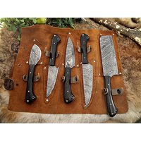 Handgemachte Damaskus Stahl Koch Messer Set Housewarminggeschenk Brautjungfer Geschenk Geburtstagsgeschenk Für Ihn von NKAntiquesShop