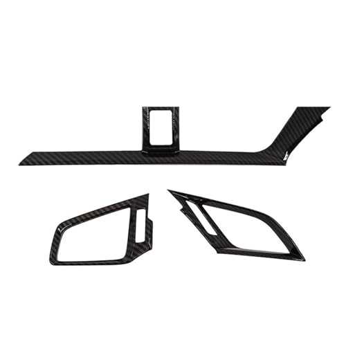 NKCVEZBW 3-teiliger Carbon-Faser-Auto-Armaturenbrett-Zierrahmen for die Klimaanlage, kompatibel mit Honda Civic Sedan 2016 2017 2018 2019 2020 2021(Right Hand Drive) von NKCVEZBW
