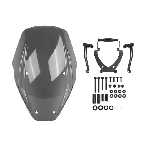 NKCVEZBW Kompatibel Mit Windschutzscheibe Abdeckung Windschirmhalterung Sets Kompatibel Mit Ducati Diavel V4 2023 2024 Motorrad Windschutzscheibe Deflektor Wannenschild(Titan) von NKCVEZBW