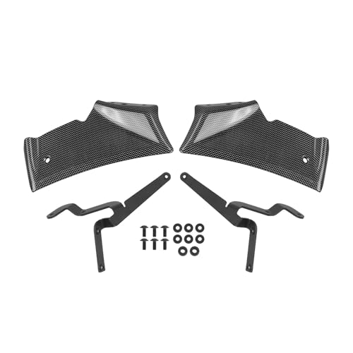NKCVEZBW Kompatibel mit Yamaha MT-10 MT 10 SP MT10 2022-2024 Downforce Naked Spoiler Frontspoiler Winglet Aerodynamisches Frontspoiler-Kit (Grid Pattern) von NKCVEZBW