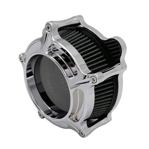 NKCVEZBW Motorradfilter, Clarion Contrast Cut Luftfilter-Set, kompatibel mit Harley Sportster XL 883 XL 1200 Dyna Softail Fat Boy Touring (Chrome Gray A) von NKCVEZBW