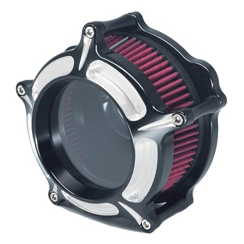 NKCVEZBW Motorradfilter, Clarion Contrast Cut Luftfilter-Set, kompatibel mit Harley Sportster XL 883 XL 1200 Dyna Softail Fat Boy Touring (Contrast-Cut Red B) von NKCVEZBW