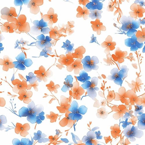 NKDYVB Aquarell Blumen Kontaktpapier 45cm x 1000cm Abziehen und aufkleben Boho Orange Blau Mohn Blumen Tapete selbstklebend Wandpapier für Schrank Regal Liner Zimmer Wände Abdeckung dekorativ NKDYVB Aquarell Blumen Kontaktpapier 45cm x 1000cm Abziehen und aufkleben Boho Orange Blau Mohn Blumen Tapete selbstklebend Wandpapier für Schrank Regal Liner Zimmer Wände Abdeckung dekorativ von NKDYVB