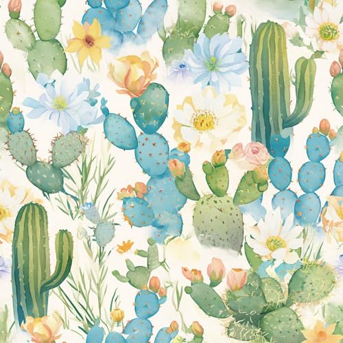 NKDYVB Boho Aquarell Kaktus Tapete abziehen und aufkleben 45cm x 600cm, Wüstenpflanzen Kontaktpapier selbstklebend, Wandverkleidung für Schlafzimmerschrank-Arbeitsplattendekor NKDYVB Boho Aquarell Kaktus Tapete abziehen und aufkleben 45cm x 600cm, Wüstenpflanzen Kontaktpapier selbstklebend, Wandverkleidung für Schlafzimmerschrank-Arbeitsplattendekor von NKDYVB