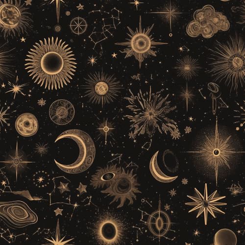 NKDYVB Sonne Mond Stern Kontaktpapier 45cm x 1000cm Abziehen und aufkleben Schwarzgoldener Himmel Tapete selbstklebend Wandpapier für Schrank Regal Liner Zimmer Wände Abdeckung dekorativ NKDYVB Sonne Mond Stern Kontaktpapier 45cm x 1000cm Abziehen und aufkleben Schwarzgoldener Himmel Tapete selbstklebend Wandpapier für Schrank Regal Liner Zimmer Wände Abdeckung dekorativ von NKDYVB