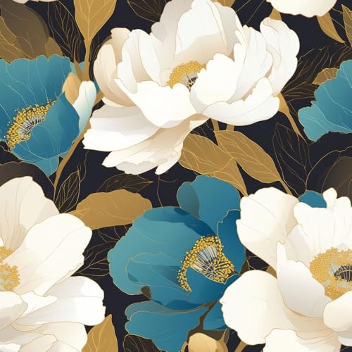 NKDYVB Vintage blaue Blumen Kontaktpapier 45cm x 600cm Abziehen und aufkleben Boho Blumen Tapete selbstklebend Wandpapier für Schrank Regal Liner Zimmer Wände Abdeckung dekorativ NKDYVB Vintage blaue Blumen Kontaktpapier 45cm x 600cm Abziehen und aufkleben Boho Blumen Tapete selbstklebend Wandpapier für Schrank Regal Liner Zimmer Wände Abdeckung dekorativ von NKDYVB
