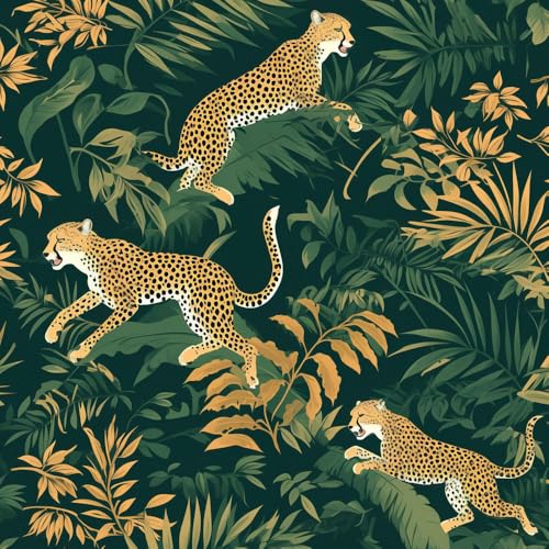 NKDYVB Waldtier Leopard Kontaktpapier 45cm x 300cm Abziehen und aufkleben Dunkelgrünes tropisches Palmenblatt Tapete selbstklebend Wandpapier für Schrank Regal Liner Zimmer Wände Abdeckung dekorativ NKDYVB Waldtier Leopard Kontaktpapier 45cm x 300cm Abziehen und aufkleben Dunkelgrünes tropisches Palmenblatt Tapete selbstklebend Wandpapier für Schrank Regal Liner Zimmer Wände Abdeckung dekorativ von NKDYVB