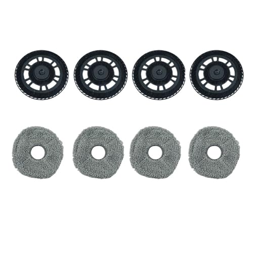 Moppständer, Kompatibel Mit Dreame L30 Pro Ultra / X30 Ultra, Teppich-Autolift-Moppschale, Mopppad-Roboter-Ersatzteile(4plates add 4mops) von NKEWIUFC