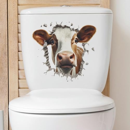 NKGWQ 29 * 27CM 3PCS Kuh Wand Selbstklebende Toilettendeckel Aufkleber Lustige PVC wasserdichte Toilettensitz Aufkleber für Deckel Badezimmer Wandaufkleber NKGWQ 29 * 27CM 3PCS Kuh Wand Selbstklebende Toilettendeckel Aufkleber Lustige PVC wasserdichte Toilettensitz Aufkleber für Deckel Badezimmer Wandaufkleber von NKGWQ