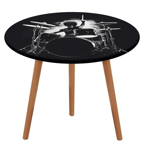 NKJJSTES Fitted Round Table Cloth Elastic Stretch Tablecloth Drummer Waterproof Table Cover for Camping Indoor and Outdoor NKJJSTES Fitted Round Table Cloth Elastic Stretch Tablecloth Drummer Waterproof Table Cover for Camping Indoor and Outdoor von NKJJSTES