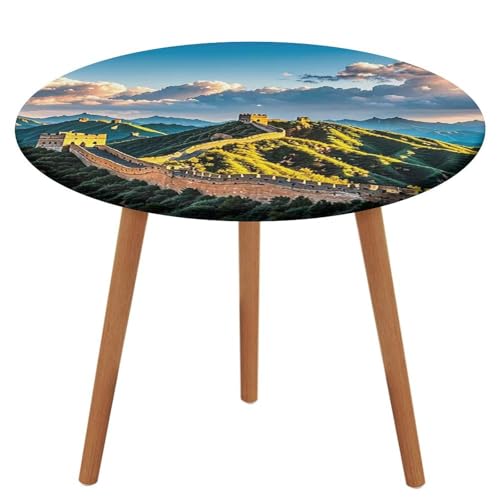 NKJJSTES Fitted Round Table Cloth Elastic Stretch Tablecloth The Great Wall of China Waterproof Table Cover for Camping Indoor and Outdoor NKJJSTES Fitted Round Table Cloth Elastic Stretch Tablecloth The Great Wall of China Waterproof Table Cover for Camping Indoor and Outdoor von NKJJSTES