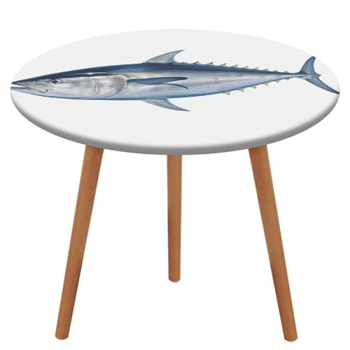 NKJJSTES Fitted Round Table Cloth Elastic Stretch Tablecloth Thunfisch Thunnus Waterproof Table Cover for Camping Indoor and Outdoor von NKJJSTES
