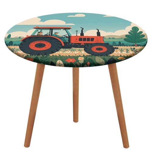 NKJJSTES Fitted Round Table Cloth Elastic Stretch Tablecloth Tractor Farming Waterproof Table Cover for Camping Indoor and Outdoor NKJJSTES Fitted Round Table Cloth Elastic Stretch Tablecloth Tractor Farming Waterproof Table Cover for Camping Indoor and Outdoor von NKJJSTES