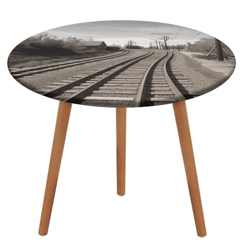 NKJJSTES Fitted Round Table Cloth Elastic Stretch Tablecloth Train Track Waterproof Table Cover for Camping Indoor and Outdoor NKJJSTES Fitted Round Table Cloth Elastic Stretch Tablecloth Train Track Waterproof Table Cover for Camping Indoor and Outdoor von NKJJSTES