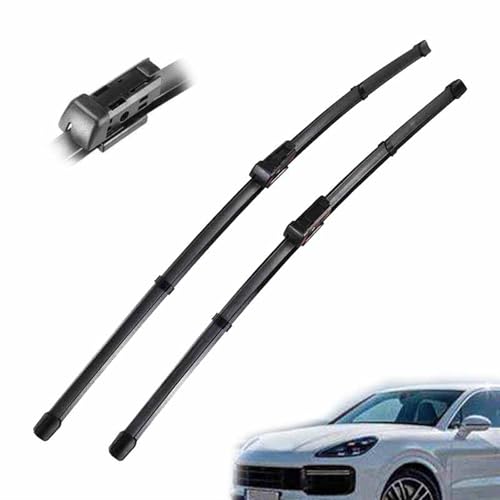 NKLDDE Wischerblätter Vorne Für P&orsche Für Cayenne MK3 2018 2019 2020 2021 2022 2023 Windschutzscheibe Windschutzscheibenfenster Auto-Regenbürsten 26"+21" von NKLDDE