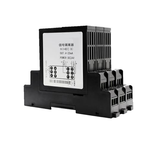Thermischer Widerstandssignalisolator PT100 PT1000 Cu50 Thermoelementsensor 4-20 mA 0-20 mA 0-5 V 10 V Ausgang 24 V RTD-Signalgeber(1 Input 2 Output,Pt100 0-200C input,Output 0-5V) von NKSDSEEK