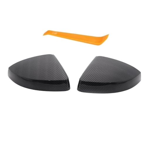 NKURTPC Auto Spiegelkappen 2 stücke Fit Für Audi A3 S3 8V RS3 Auto Rückspiegel Abdeckungen Kappe Shell Gehäuse Tür Seite Flügel Spiegel abdeckungen(Carbon Pattern) von NKURTPC