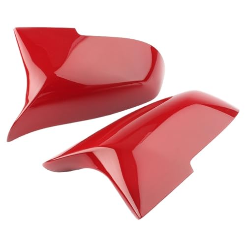 NKURTPC Auto Spiegelkappen Auto Rückansicht Seitenspiegel Abdeckung Trim Fit Für BMW F30 F31 F32 F35 F36 E84 2014-2018 Rot ABS Kunststoff 2PCS von NKURTPC