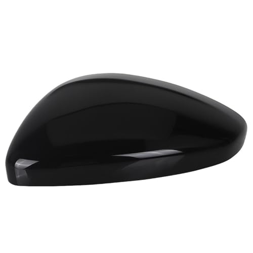 NKURTPC Auto Spiegelkappen Fit Für Peugeot 208 2012-2019 Links Rechts Tür Flügel Spiegel Abdeckung Kappe Shell Rückspiegel Gehäuse(1xGlossy Black Left) von NKURTPC
