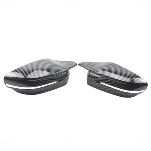 NKURTPC Auto Spiegelkappen Passend für BMW 3 4 5 7 8 Serie G20 G21 G30 G38 G22 G23 G11 G12 G15 G16 Rückspiegelkappe Seitenflügelabdeckung(LHD-Carbon Pattern) von NKURTPC
