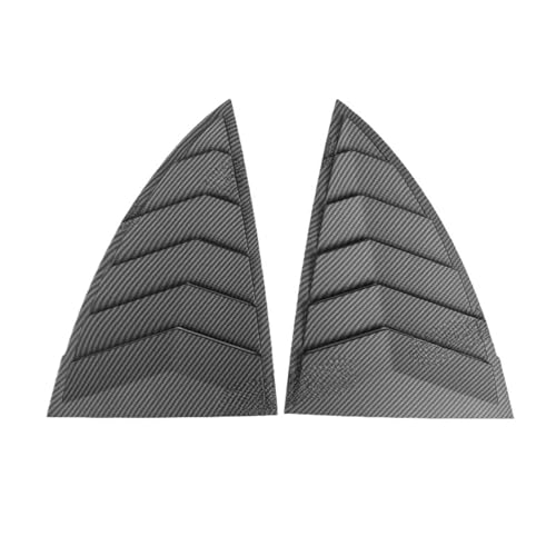 NKURTPC Seitenfenster Louver Passend für Tesla Model Y Launch/Juniper 2025. Dreieckige Jalousien für die Heckscheibe, Dreiecksfenster-Spoiler.(2pcs Matte Carbon) von NKURTPC
