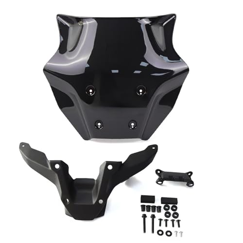 NKURTPC Windschutzscheibe Windabweiser Motorrad Front Verkleidung Windschutzscheibe Kit Fit Für Yamaha Fit Für MT-09 MT09 MT 09 SP 2024 Wind Bildschirm Deflektor Spoiler(1 Set Black) von NKURTPC
