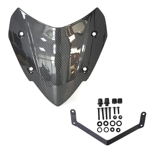 NKURTPC Windschutzscheibe Windabweiser Motorrad-Sport-Windschutzscheibe, Windschutz, Windabweiser, Visier, passend für Yamaha Tricity300 Tricity 300 2020–2025(Carbon Fiber Pattern) von NKURTPC
