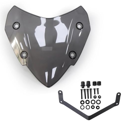 NKURTPC Windschutzscheibe Windabweiser Motorrad-Sport-Windschutzscheibe, Windschutz, Windabweiser, Visier, passend für Yamaha Tricity300 Tricity 300 2020–2025(Gray) von NKURTPC