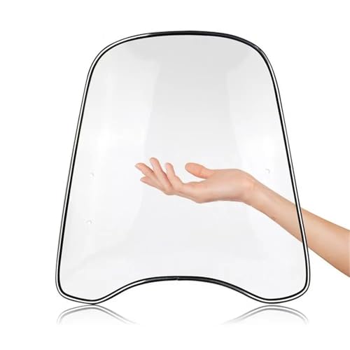 NKURTPC Windschutzscheibe Windabweiser Motorrad Universal Windschutzscheibe Fit Für Roller Transparent Blinkende Dreirad Montage Motorräder Deflektor(A) von NKURTPC