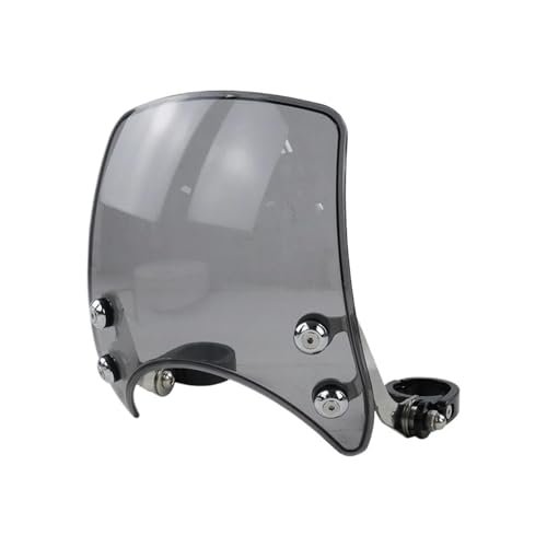 NKURTPC Windschutzscheibe Windabweiser Motorrad Windschutzscheibe Transparent Windschutzscheibe Kompatibel Gabel Fit Für Harley Sportster 883 X48 Eisen 1200(Gray) von NKURTPC