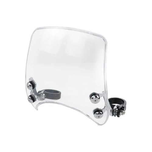 NKURTPC Windschutzscheibe Windabweiser Motorrad Windschutzscheibe Transparent Windschutzscheibe Kompatibel Gabel Fit Für Harley Sportster 883 X48 Eisen 1200(Transparent) von NKURTPC