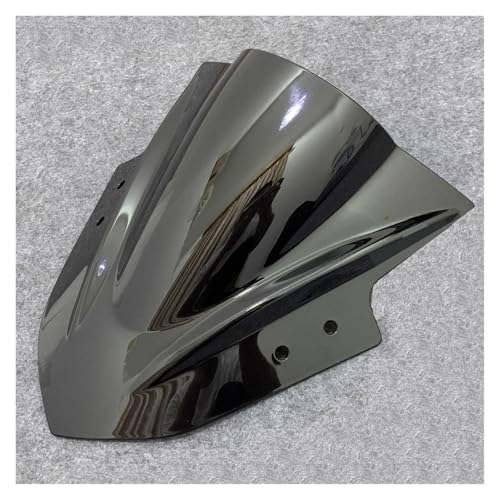 NKURTPC Windschutzscheibe Windabweiser Passend für Kawasaki Ninja 200 Ninja 300 Ninja 250 2013-2023 Motorrad-Windschutzscheibe, Windabweiser, Doppelblasen-Windschutzscheibe(Black) von NKURTPC