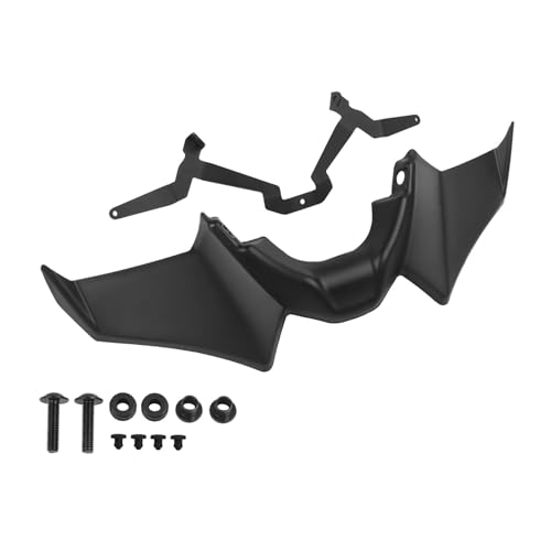 NKURTPC Windschutzscheibe Windabweiser Passend für Yamaha MT-07 SP MT 07 2021–2025 Motorrad Sport Downforce Naked Frontspoiler Aerodynamische Flügelabweiser(Black) von NKURTPC