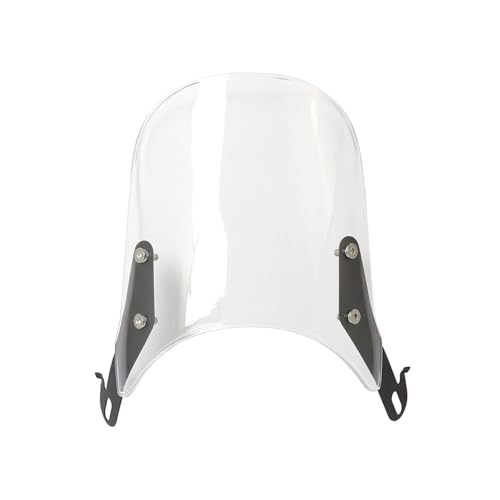 NKURTPC Windschutzscheibe Windabweiser Universal Motorrad Compact Sport Windabweiser Windschutzscheibe Fit Für Yamaha Fit Für Harley Fit Für Honda Fit Für KTM(White) von NKURTPC
