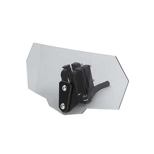 NKURTPC Windschutzscheibe Windabweiser Universal Motorrad Risen Clip Auf Windschutzscheibe Windschutzscheibe Verlängerung Spoiler Air Deflektor Fit Für BMW R1200GS(Gray-Black Bracket) von NKURTPC