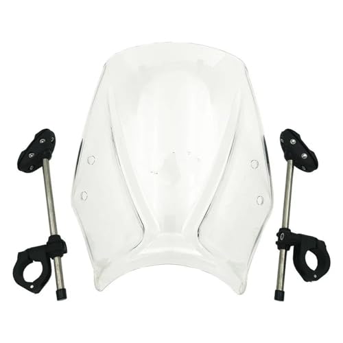 NKURTPC Windschutzscheibe Windabweiser Windabweiser Windschutzscheibenspoiler Motorrad passend für CB650R CB 650R Modifikation mit Stützrahmen-Windschutzscheibe(Style 04) von NKURTPC