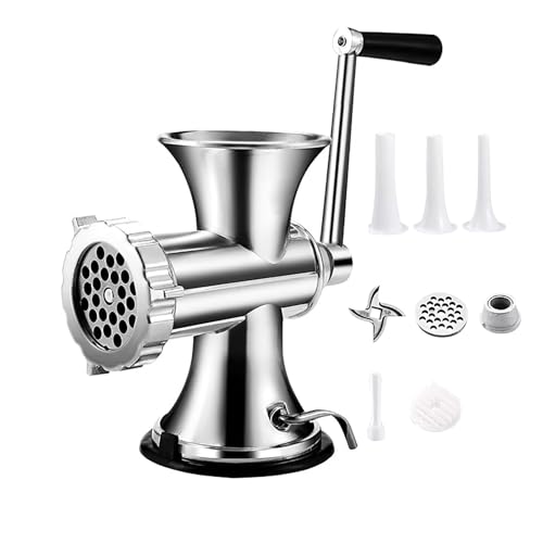 All-in-One-Fleischwolf und Wurstfüller mit 3 Füllrohren, ideal for Heimküchen, Restaurants und Metzgereien von NKXASLS