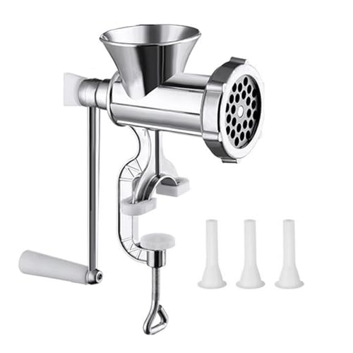 Fleischfüller for Würstchen, Küchengerät mit Zerkleinerungsfunktion, inkl. 3 Füllrohre, ideal for Familienfeste und Grillpartys von NKXASLS