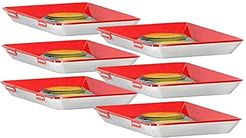 NKY Nalakey Kreative Lebensmittelkonservierung Tablett,Frischhalteplatten Frischhaltetablett Mit Elastischen Film Schnalle Dichtung Vorratsbehälter Set Küchenhelfer (6PCS) von NKY