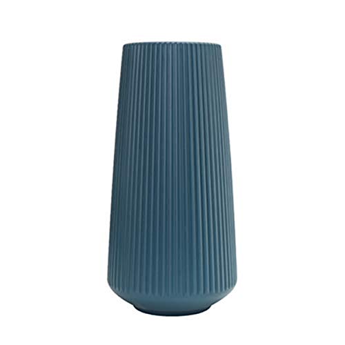 Nalakey Groß Vase Deko,Moderne einfache Stil Blumenvase，Kunststoff-vasen,Anti Drop Vase Für Dekorieren Von Wohnzimmer,Schlafzimmer,Büro,Restaurant,Café (Blau) von NKY