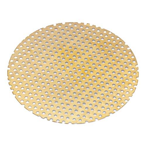 NKlaus Ersatzgitter Räuchersieb Messing glänzend Gold 5 cm – 10 Stück, Metallsiebe flach für Räucherwerk, Langlebig und hitzebeständig für Weihrauch und Kräuter 1205 von NKlaus
