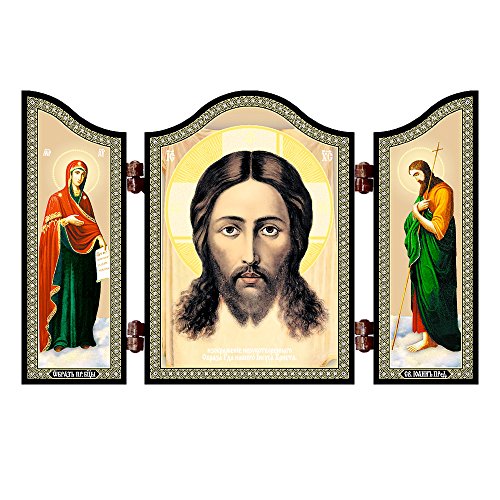 NKlaus 1412 Jesus Acheiropoieton Ikone Triptychon Spas Nerukotvornyj Altar von NKlaus