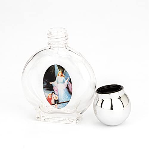 NKlaus 15ml Weihwasserflasche aus Glas motiv Bild Engel Deckel glänzend 7x4,5x2 cm Wallfahrt 14356 von NKlaus