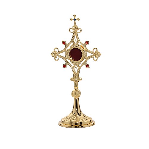 NKlaus 1630 Reliquiar Reliquie Monstranz Hausaltar mit Steinen rund 30cm NEU von NKlaus