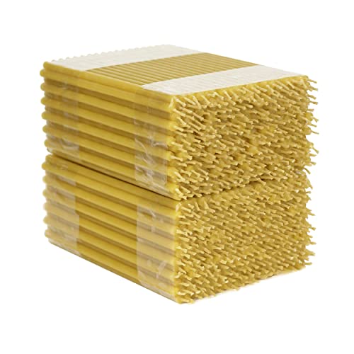 NKlaus 2kg. Bienenwachs Altarkerzen Kirchenqualität dünne Kerzen Ritualkerzen - Bienenwachskerzen Gelb (ca. 500 Stück) 36261 von NKlaus