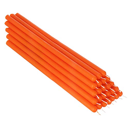 NKlaus 25x orange Bienenwachs 26cm rußfrei Tafelkerzen farbige Osterkerzen Ritualkerze Hochzeitskerzen Tropfkerzen 36346 von NKlaus