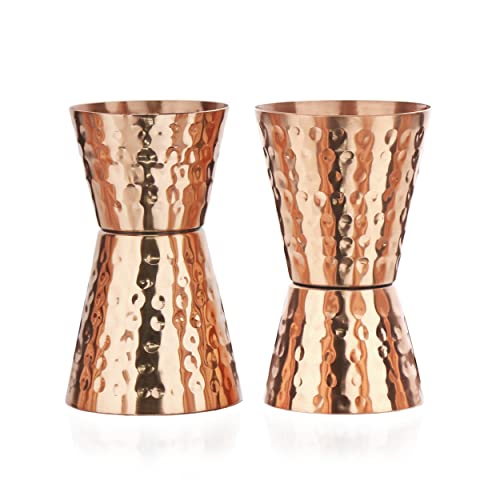 NKlaus 2x Jigger 4 cl 6cl Barmaß Doppelmessbecher aus 100% reinem Kupfer - Perfekt für Cocktails wie den Moscow Mule mit 40 ml und 60 ml Fassungsvermögen14243 NKlaus 2x Jigger 4 cl 6cl Barmaß Doppelmessbecher aus 100% reinem Kupfer - Perfekt für Cocktails wie den Moscow Mule mit 40 ml und 60 ml Fassungsvermögen14243 von NKlaus