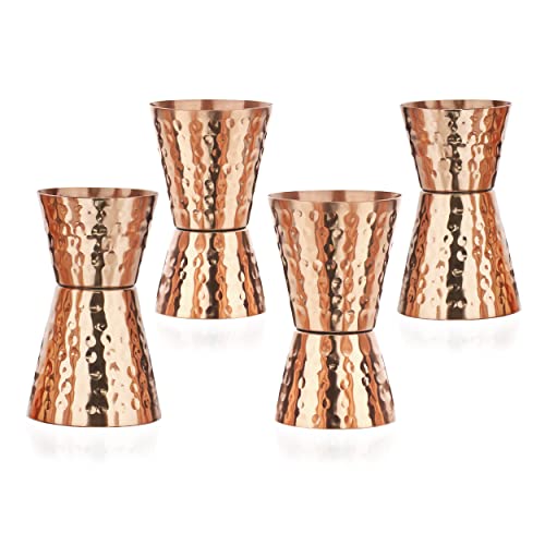 NKlaus 4x Jigger 4 cl 6cl Barmaß Doppelmessbecher aus 100% reinem Kupfer - Perfekt für Cocktails wie den Moscow Mule mit 40 ml und 60 ml Fassungsvermögen 14243 NKlaus 4x Jigger 4 cl 6cl Barmaß Doppelmessbecher aus 100% reinem Kupfer - Perfekt für Cocktails wie den Moscow Mule mit 40 ml und 60 ml Fassungsvermögen 14243 von NKlaus