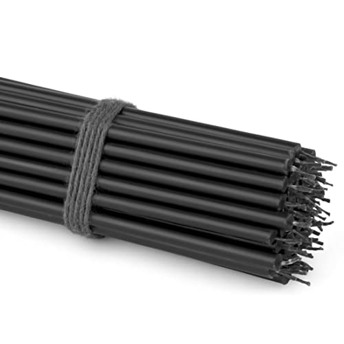 NKlaus 50x Stabkerzen Schwarz 16 cm Dünne Paraffinkerzen rußfrei & tropffrei Lange Brenndauer Schwarze Kerzen für Deko, Gothic & Zeremonien 36130 NKlaus 50x Stabkerzen Schwarz 16 cm Dünne Paraffinkerzen rußfrei & tropffrei Lange Brenndauer Schwarze Kerzen für Deko, Gothic & Zeremonien 36130 von NKlaus