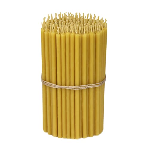 NKlaus 780g. Bienenwachs Altarkerzen Kirchenqualität dünne Kerzen Ritualkerzen - Bienenwachskerzen Gelb (ca. 200 Stück) 36261 von NKlaus